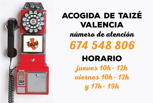 Teléfono Contacto Acogida Taizè Valencia